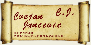Cvejan Jančević vizit kartica